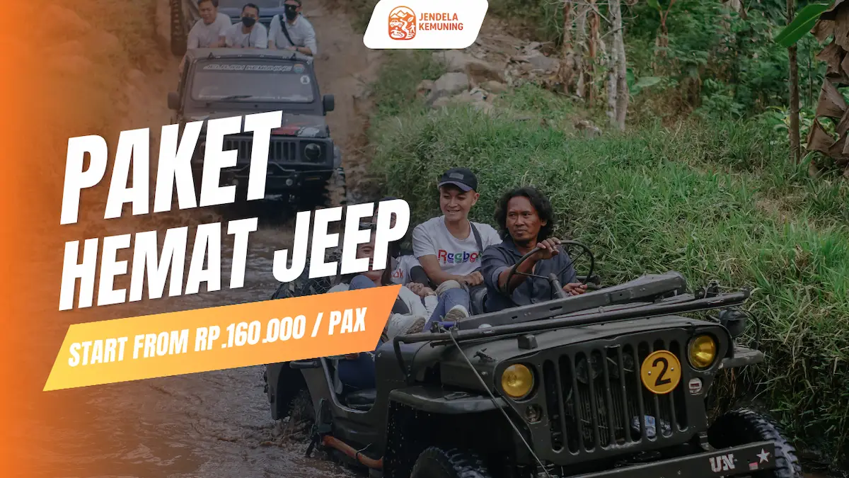 paket hemat jeep kemuning adventure durasi pendek keliling kebun teh